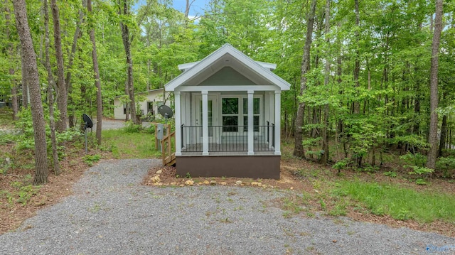 568 County Road 642, Mentone, AL 35984 - view of outdoor structure with a porch and a forest view