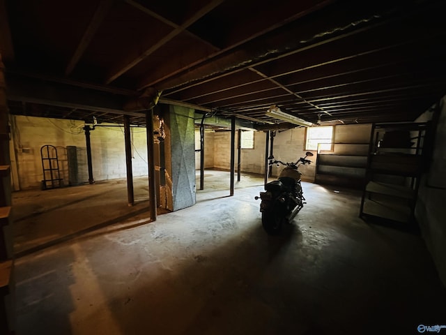 view of basement