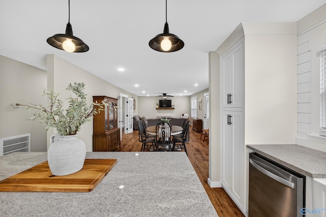 2605 Ready Section Rd, Toney, AL 35773 - dining space featuring dark wood finished floors and recessed lighting