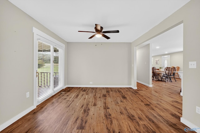 2605 Ready Section Rd, Toney, AL 35773 - unfurnished room with a ceiling fan and wood finished floors