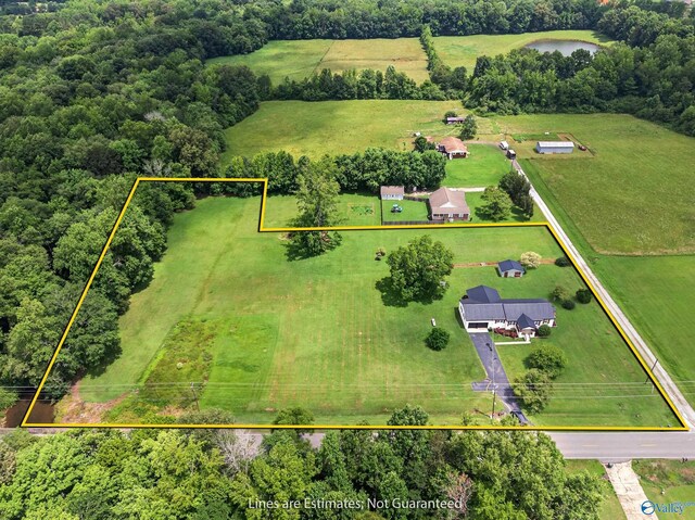 2605 Ready Section Rd, Toney, AL 35773 - overview of rural landscape with property parcel outlined