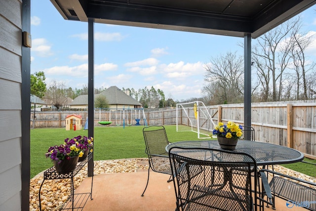 view of patio / terrace with a playground