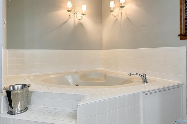 bathroom with a bath