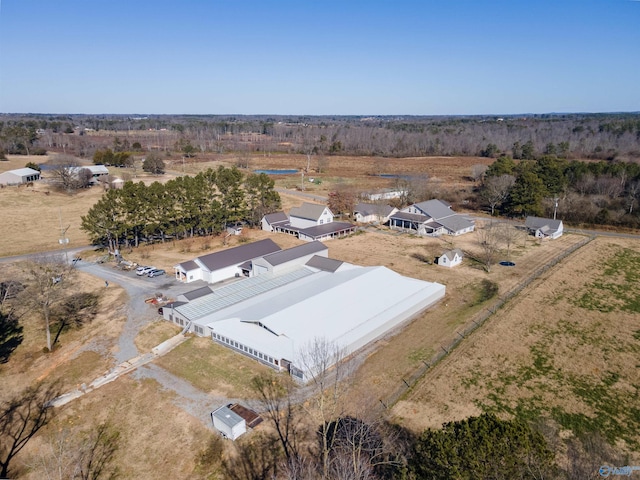 drone / aerial view with a rural view