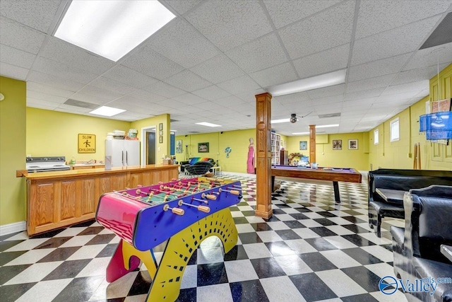 recreation room featuring pool table