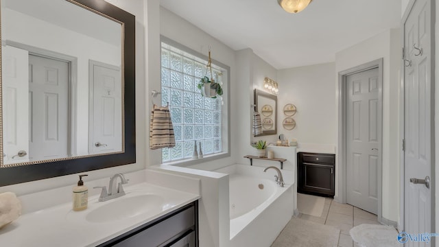 2317 Little Cove Rd, Owens Cross Roads, AL 35763 - bathroom with vanity, plenty of natural light, and a garden tub