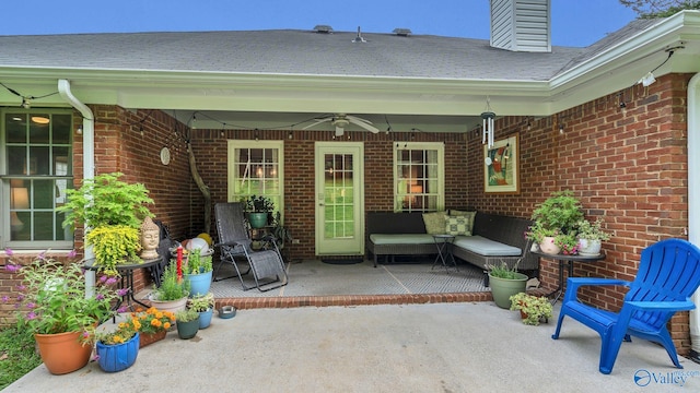 2317 Little Cove Rd, Owens Cross Roads, AL 35763 - view of patio with ceiling fan and an outdoor living space