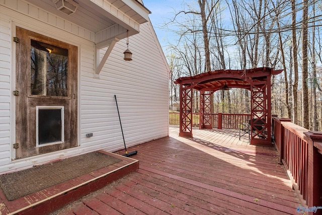 view of wooden terrace