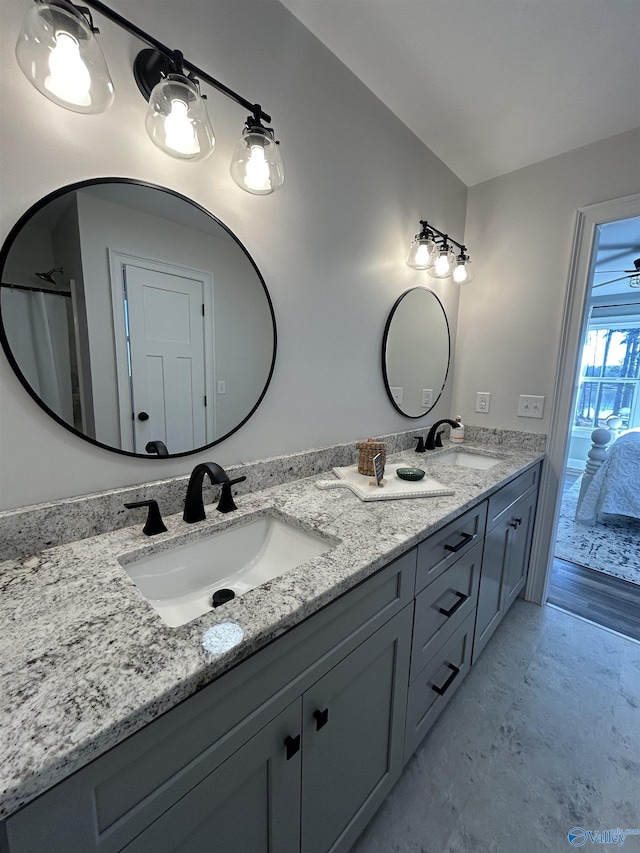 bathroom with vanity