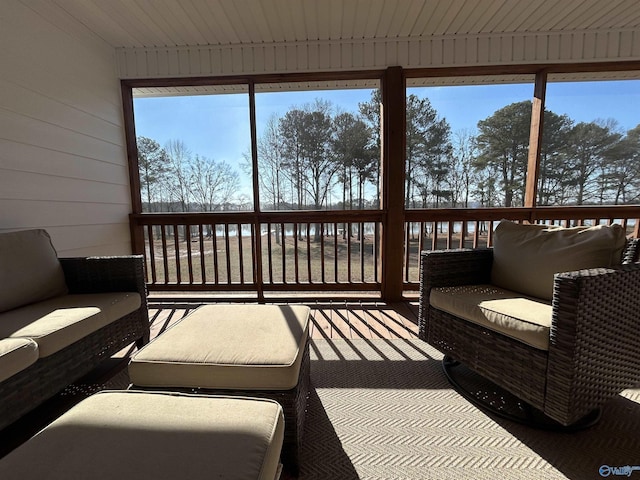 view of sunroom