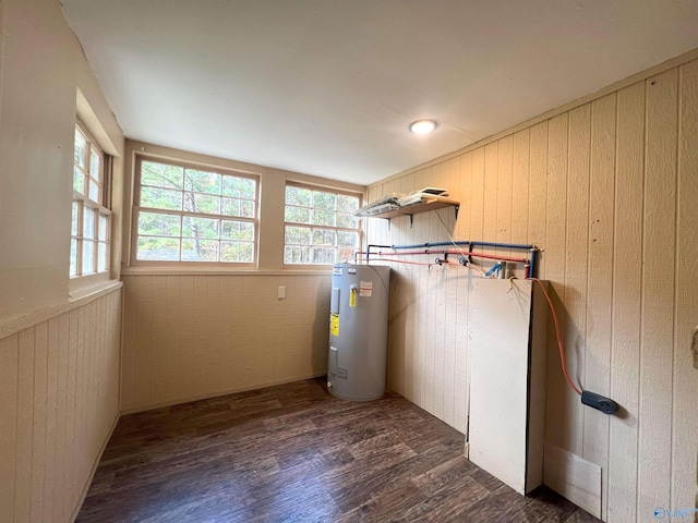 utility room with water heater