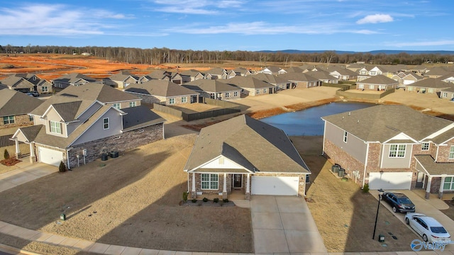 bird's eye view with a residential view