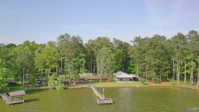 1165 Sunset Dr, Leesburg, AL 35983 - dock featuring a water view and view of scattered trees