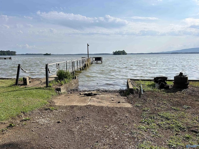 1165 Sunset Dr, Leesburg, AL 35983 - dock area with a water view and a boat ramp
