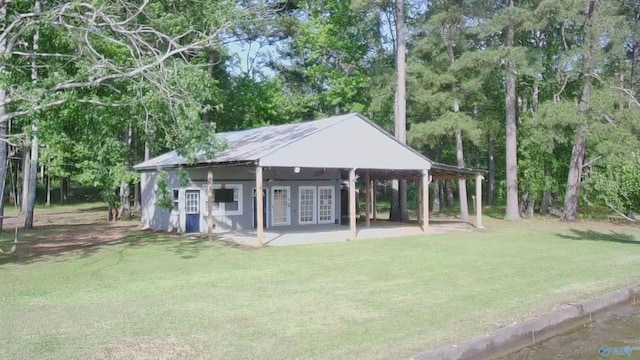 1165 Sunset Dr, Leesburg, AL 35983 - surrounding community featuring a lawn and view of wooded area