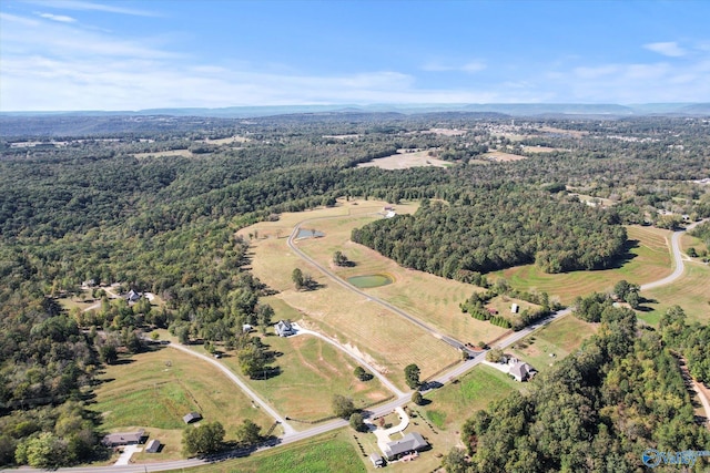 bird's eye view featuring a rural view