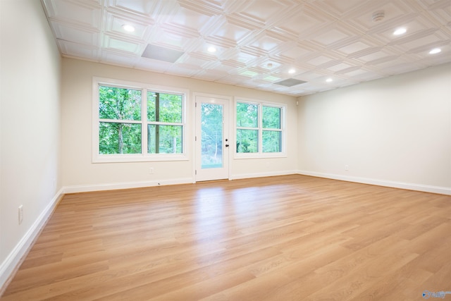 unfurnished room featuring light wood-type flooring