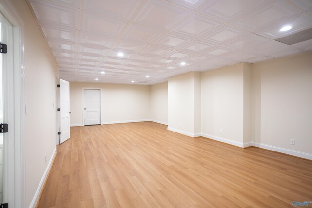 interior space featuring light wood-type flooring