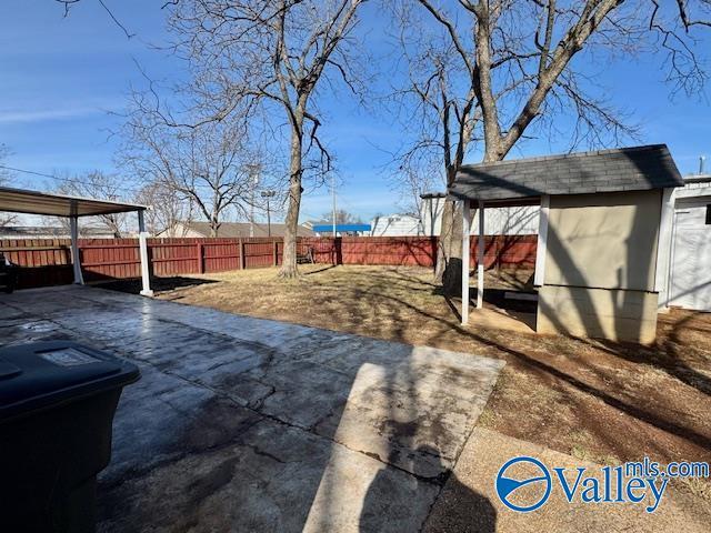 exterior space with an outbuilding