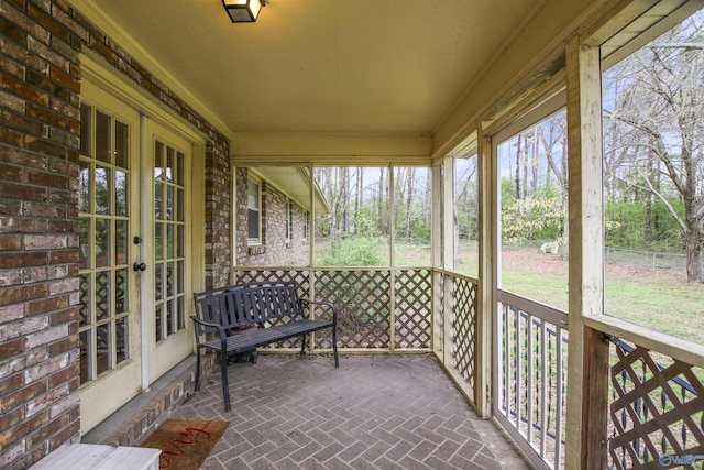 view of sunroom