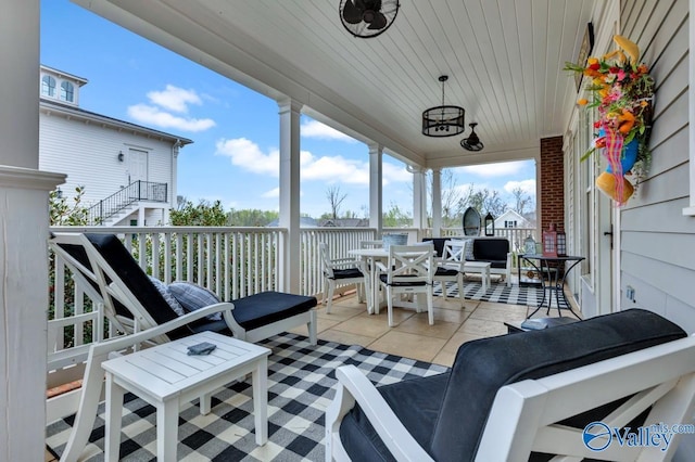 view of patio featuring outdoor dining area