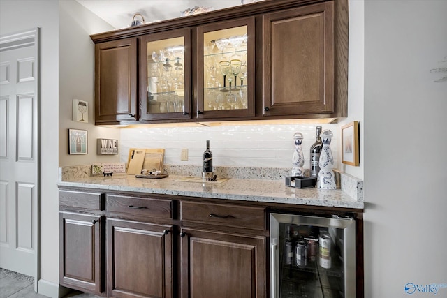 12100 Two Rivers Dr Phi, Phi, Athens, AL 35611 - bar with wine cooler and backsplash