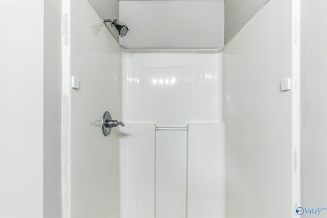 bathroom featuring walk in shower