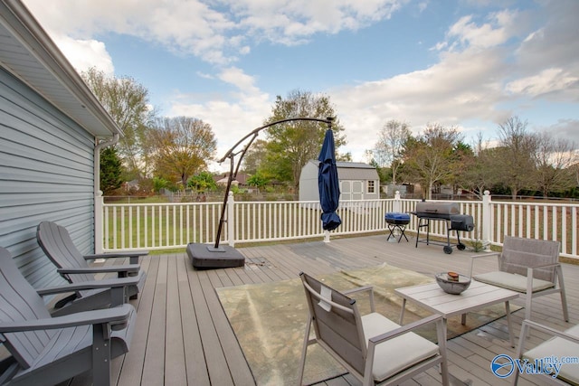 view of wooden terrace