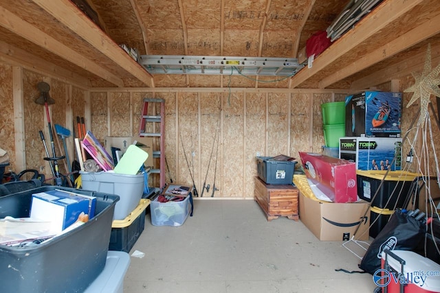 view of storage room