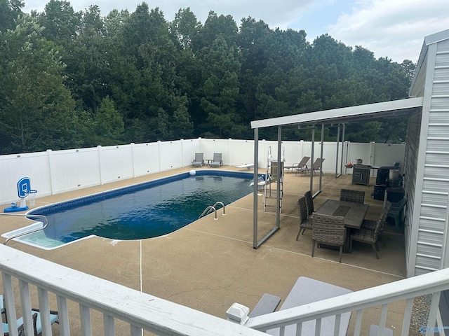 view of pool with a patio area