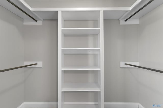 view of walk in closet