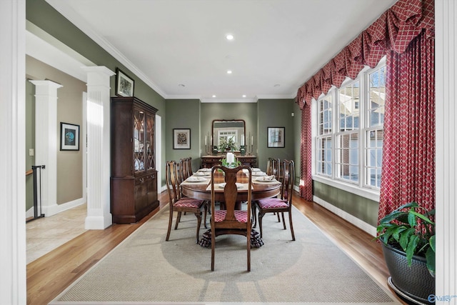 13032 Monte Vedra Rd, Huntsville, AL 35803 - dining area featuring baseboards, light wood finished floors, and plenty of natural light