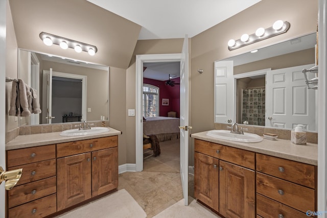 13032 Monte Vedra Rd, Huntsville, AL 35803 - bathroom with two vanities, a sink, and connected bathroom