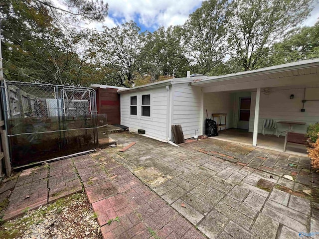 view of patio featuring a carport