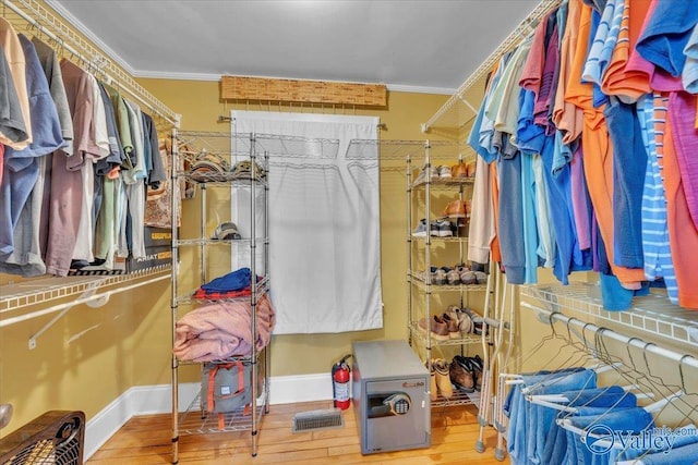1228 W Market St, Athens, AL 35611 - walk in closet with hardwood / wood-style floors