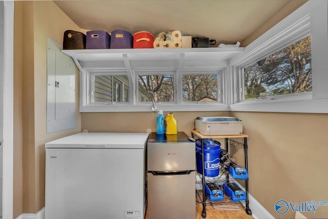 1228 W Market St, Athens, AL 35611 - washroom featuring electric panel and baseboards