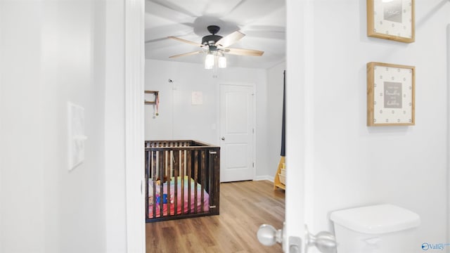 bedroom with wood finished floors