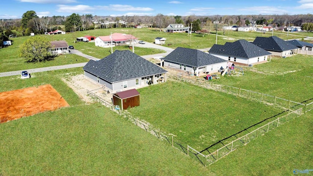 bird's eye view featuring a residential view