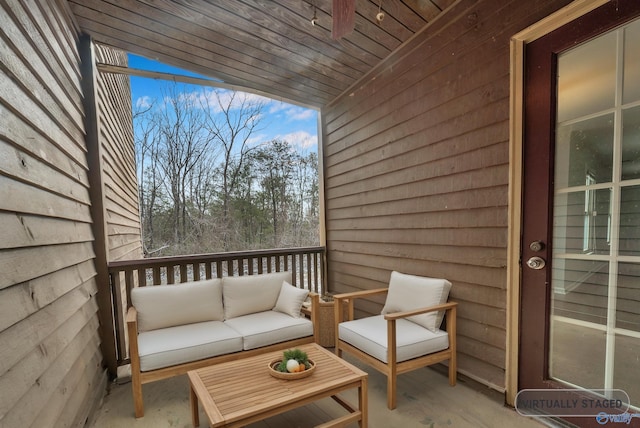 balcony with outdoor lounge area