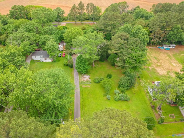 aerial view featuring a rural view