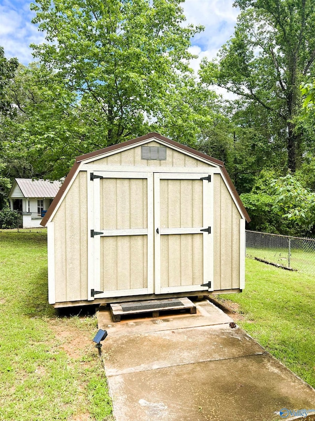view of shed