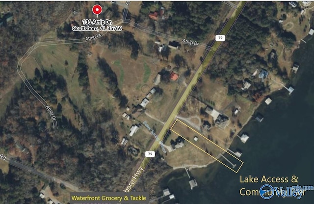 136 Atnip Dr, Scottsboro, AL 35769 - aerial view of property's location