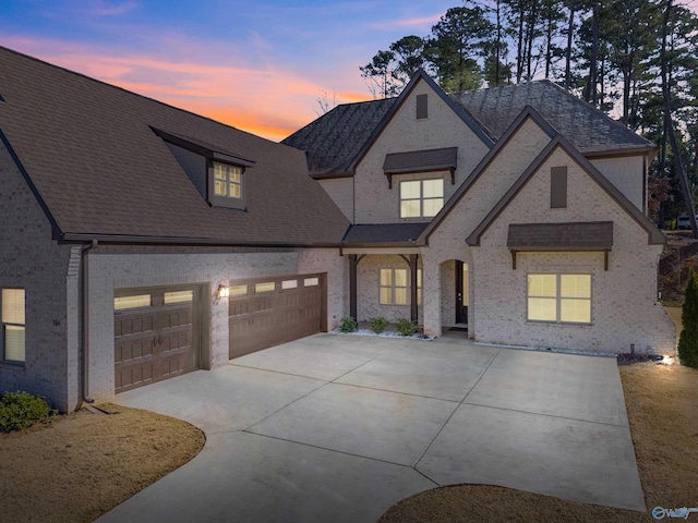 view of front of house featuring a garage