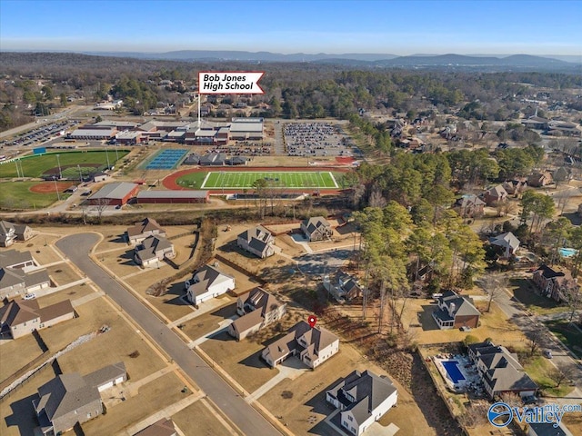 birds eye view of property