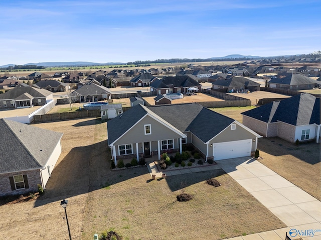 birds eye view of property featuring a residential view