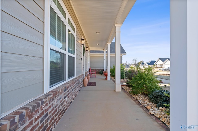 view of patio / terrace featuring covered porch