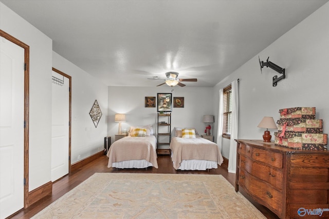 1707 Byron Rd, Scottsboro, AL 35769 - bedroom featuring wood finished floors and a ceiling fan