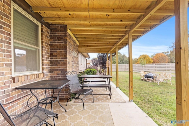 1707 Byron Rd, Scottsboro, AL 35769 - fenced backyard featuring a patio area