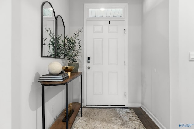 107 Sunlit Grove Dr, Harvest, AL 35749 - foyer featuring baseboards and dark wood-style flooring