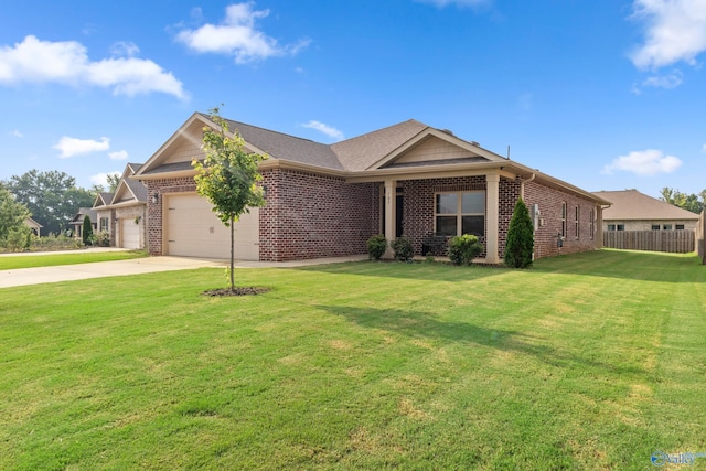 107 Sunlit Grove Dr, Harvest, AL 35749 - ranch-style home with brick siding, a garage, and concrete driveway